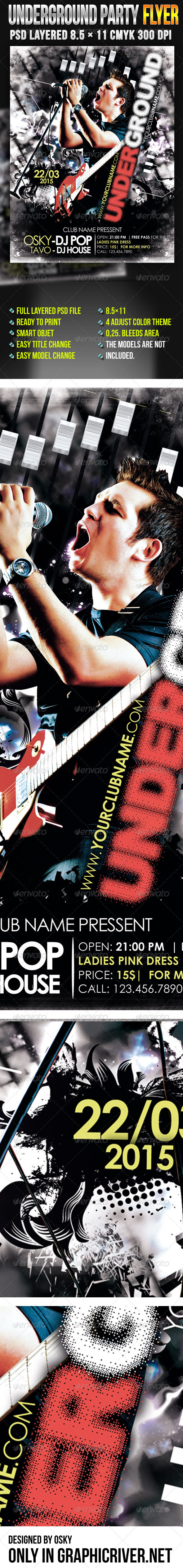 Underground Party Flyer - Clubs & Parties Events