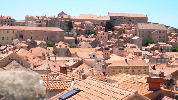 Dubrovnik Old City View, Tourist Travel Destination, Mediterranean Sea, Croatia