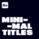 Minimal Titles - VideoHive Item for Sale