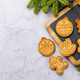 Diverse Christmas gingerbread cookies, festive sweetness - PhotoDune Item for Sale