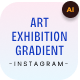 Art Exhibition Gradient Social Media Template