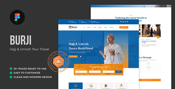 Burji - Hajj & Umrah Tour Travel Figma Template