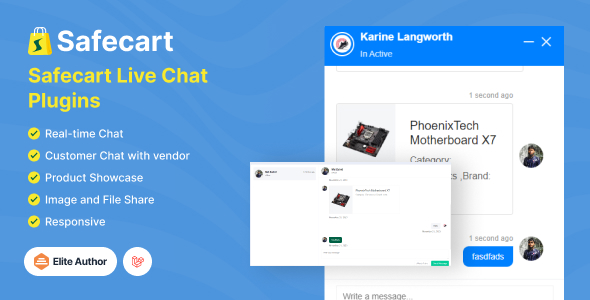 Live Chat Plugin  Safecart MultiVendor Laravel eCommerce platform