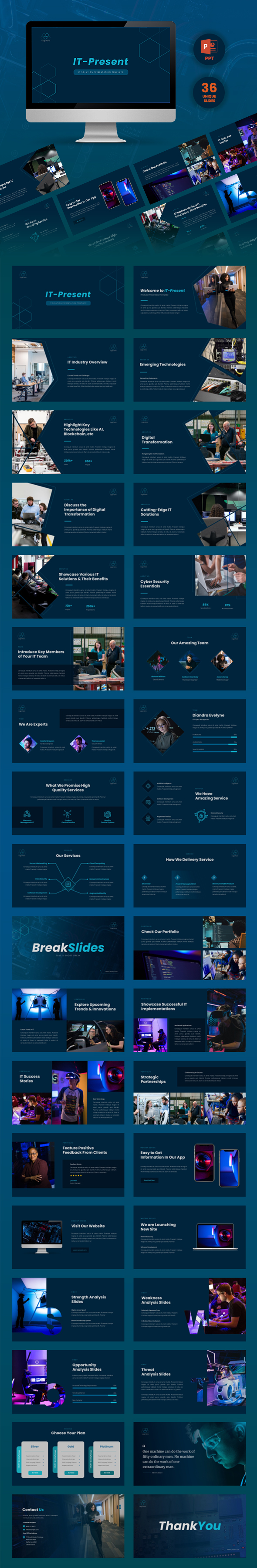 IT-Present - IT Solution PowerPoint Template