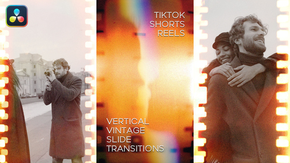 Vertical Vintage Slide Transitions | TikTok, Shorts, Reels