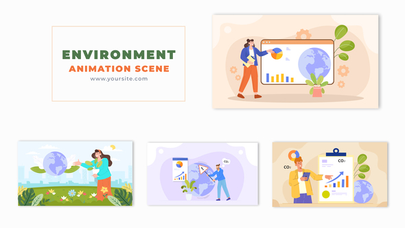 Nature Environment 2D Character Design Animation Scene