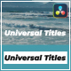 Universal Titles | DaVinci Resolve - VideoHive Item for Sale