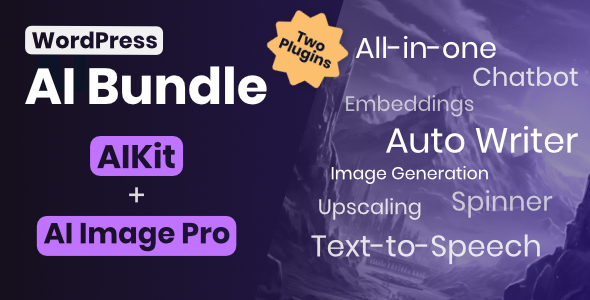 AI Bundle: WordPress AI Writer, Chatbot, Image Generator, TexttoSpeech, OpenAI, Stable Diffusion