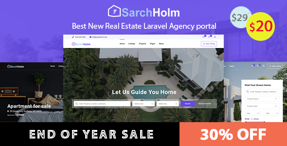 Sarchholm real estate laravel multilingual agency portal