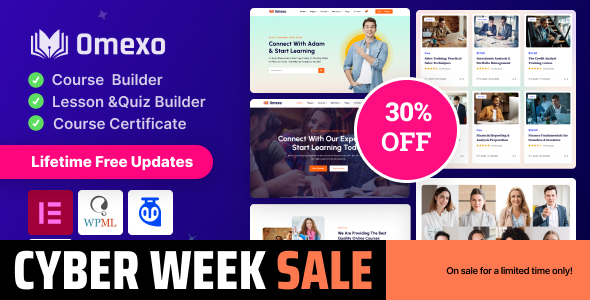 omexo education & online courses wordpress theme