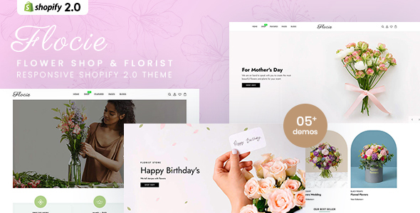 Flocie – Flower Shop & Florist Responsive Shopify 2.0 Theme