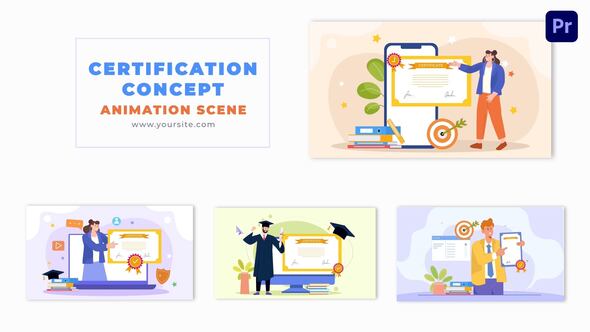 Digital Cartoon Design Certification Concept Animation Scene