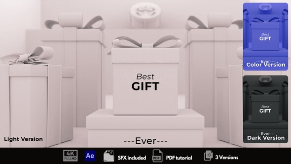 Gift Box Logo Reveal Logo Stings template preview
