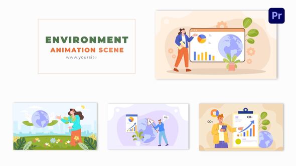 Nature Environment 2D Vector Design Character Animation Scene
