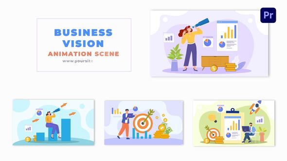 Vector Graphic Character Business Vision Animation Scene