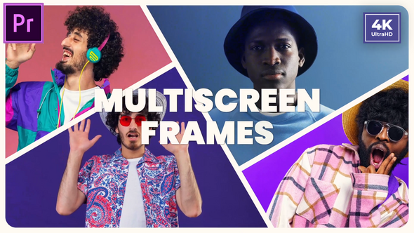 Gladsome Colorful Slideshow | Multiscreen Opener | Typography Intro MOGRT for Premier Pro