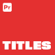 Minimal Titles | Premiere Pro - VideoHive Item for Sale