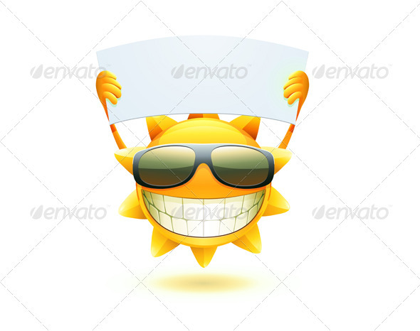 happy summer sun - Characters Vectors