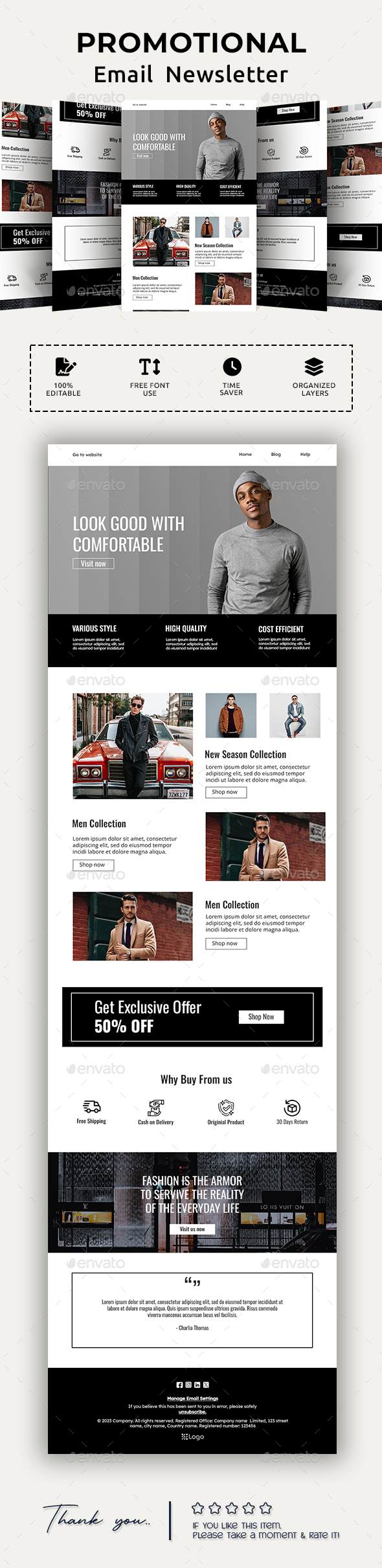 Winter Fashion Wear Email Newsletter PSD Template