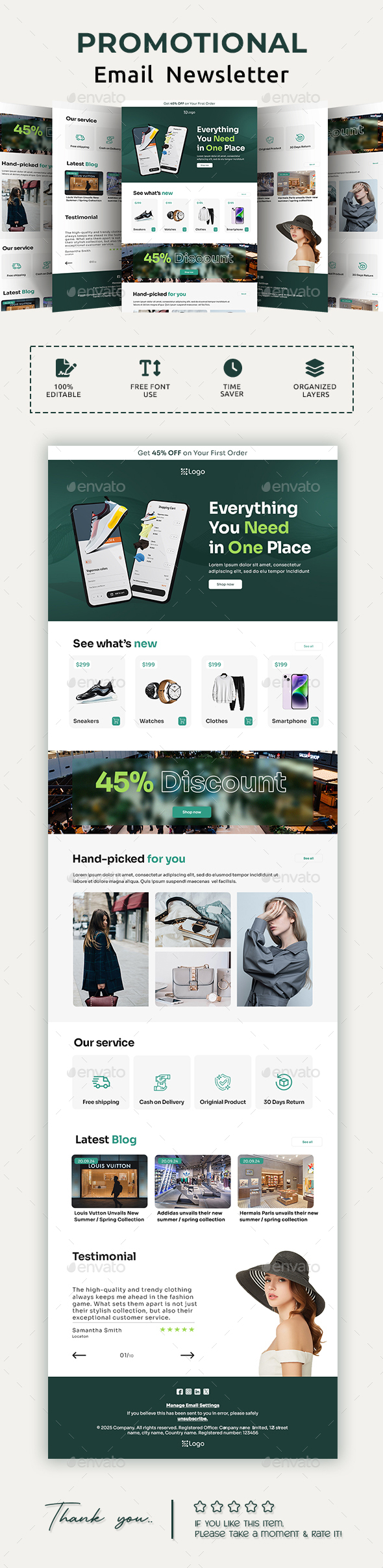 Fashion Apparel & Accessories Email Newsletter PSD Template
