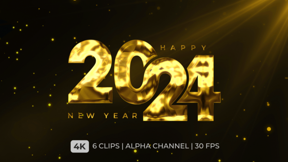 Happy New Year 2024 Text Animation