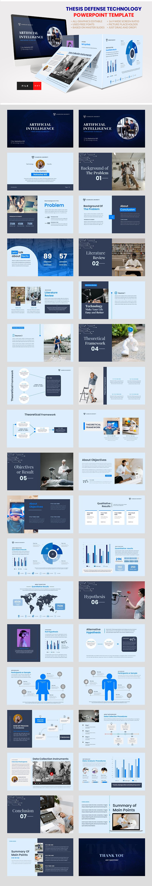 Thesis Defense Technology Power Point Template