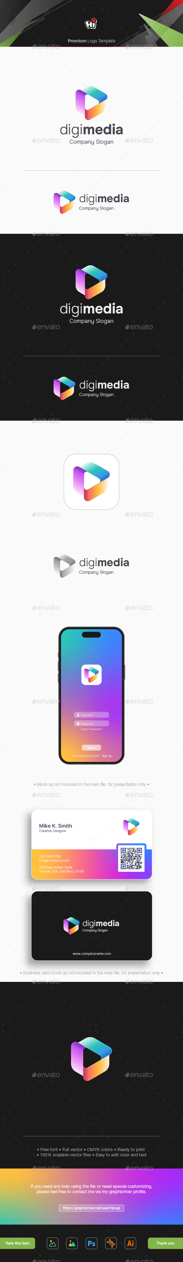 Digital Media - Play Logo