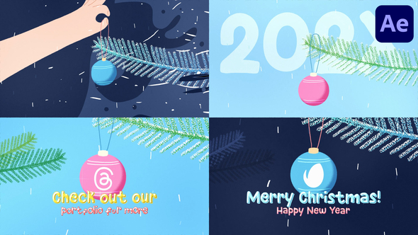 Christmas Tree Ball Logo for After Effects