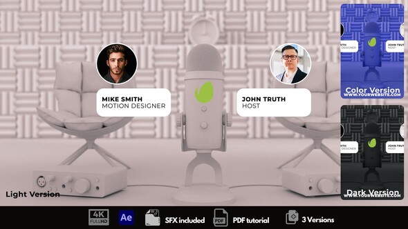 Podcast Time Logo Stings template preview