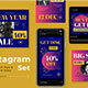 Purple Gradient New Year Sale Instagram Pack