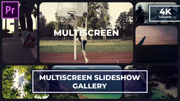 Multiscreen Slideshow Gallery MOGRT for Premier Pro