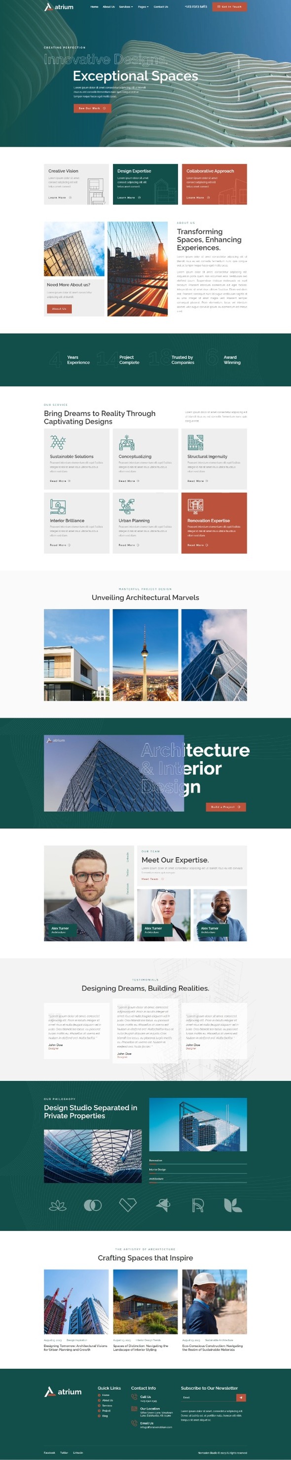 Atrium - Architecture Company Elementor Template Kit