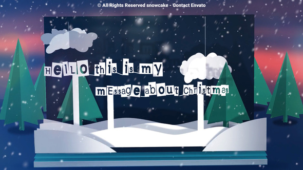 Christmas Popup Card Video Displays template preview