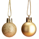 Golden christmas balls isolated on white background - PhotoDune Item for Sale