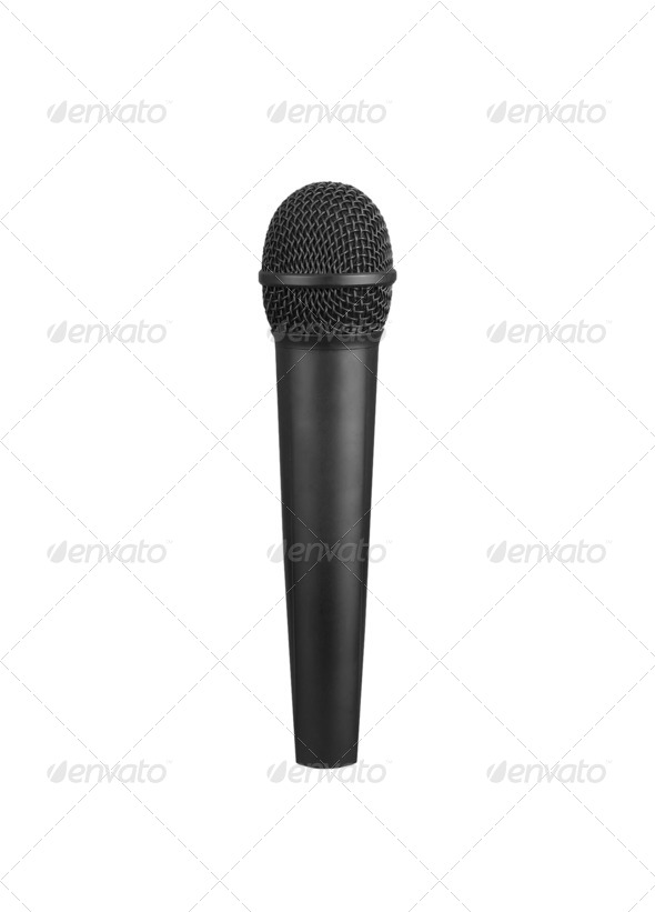 microphone isolated on white - Stock Photo - Images