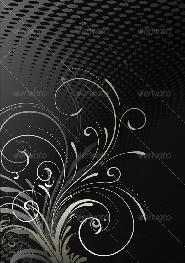 Floral Background - Flourishes / Swirls Decorative