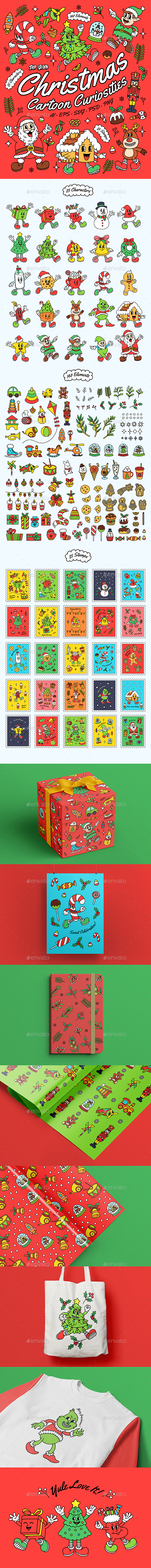 Christmas%20Cartoon%20Curiosities Mockup%20Graphicriver