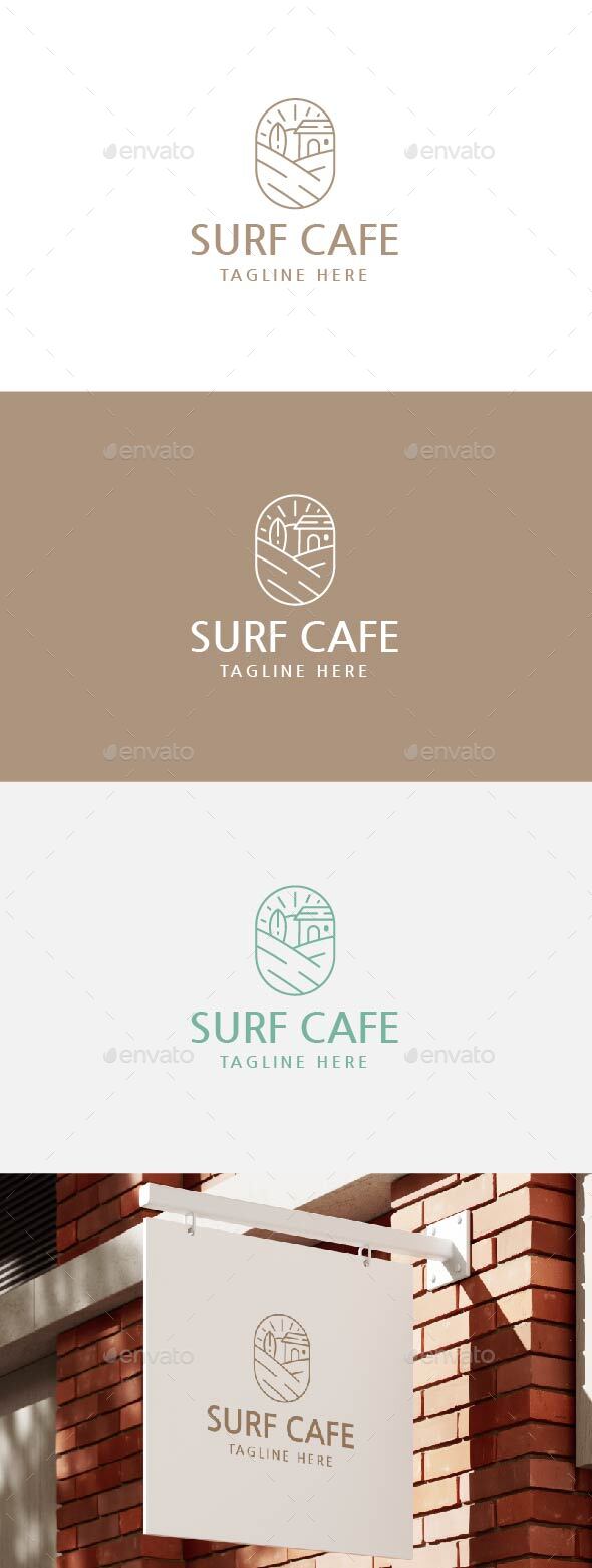 Surf Cafe Line Logo
