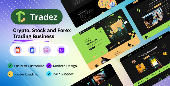 Tradez - Forex and Stock Broker HTML Template