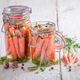 Homemade pickled carrots with garlic, bay leaf and dill. - PhotoDune Item for Sale