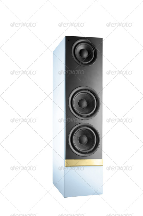 Big speaker isolated on white