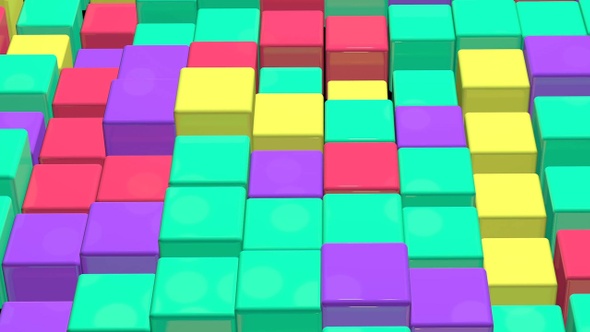 Color Cubes 3D Widescreen