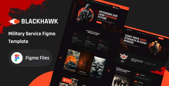 BlackHawak - Military Service Figma Template