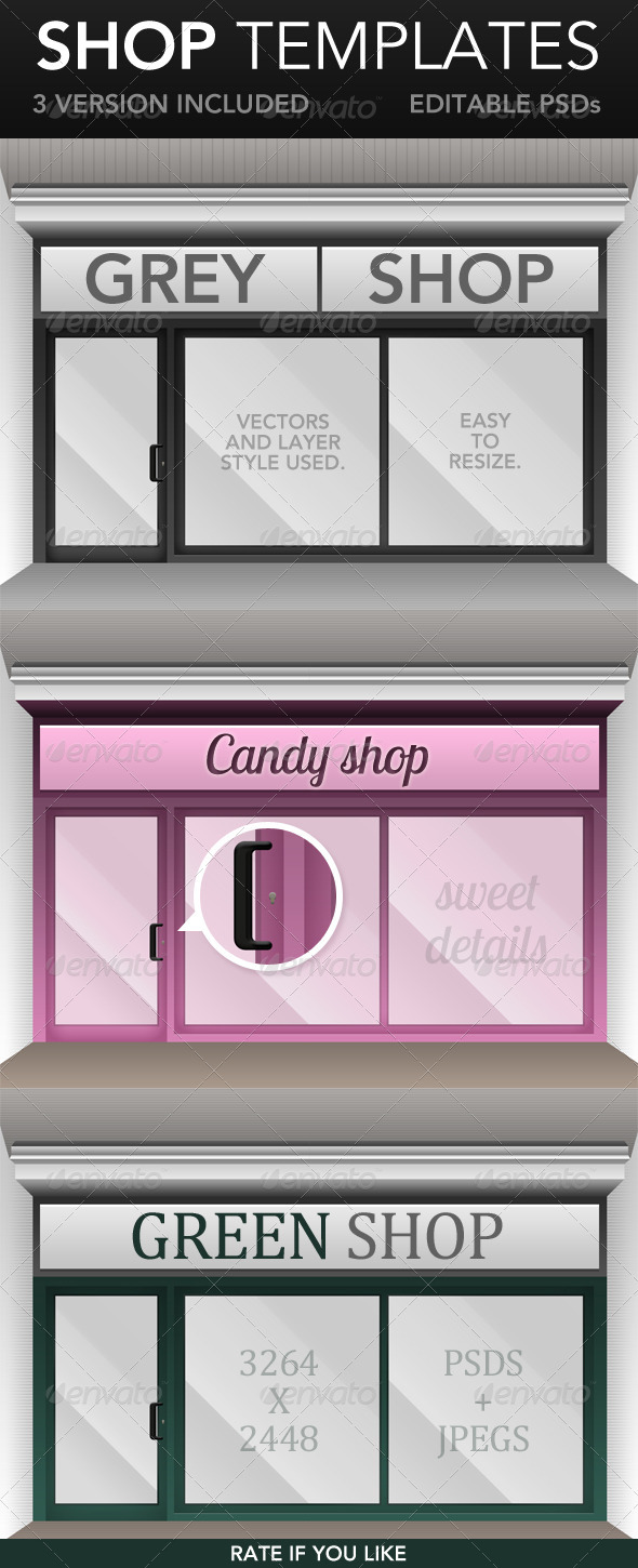 Shop Window Templates - Miscellaneous Illustrations