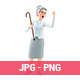 3D Angry Cartoon Granny Yelling