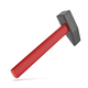 Hammer with red handle - PhotoDune Item for Sale