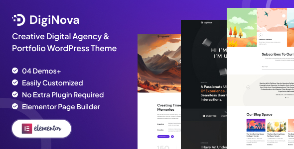 Diginova – Creative Digital Agency & Portfolio WordPress Theme