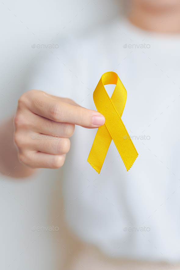 Yellow September, Suicide prevention day, and bladder cancer Awareness month, and illness.