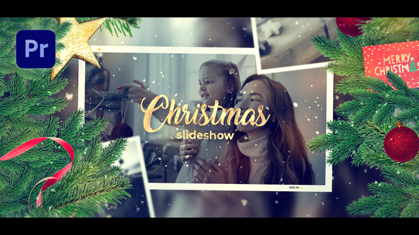 Christmas Slideshow Premiere Pro template preview