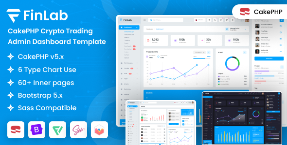 FinLab - CakePHP Crypto Trading Admin Dashboard Template
